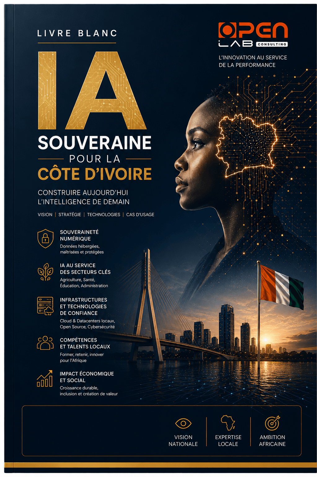 Couverture du livre blanc « L’IA souveraine en Côte d’Ivoire »